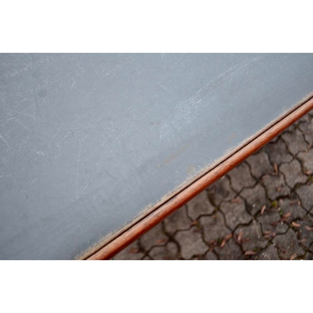 Mid-Century Modern Desk in Walnut with Green Leather Top, 1960 For Sale - Image 11 of 18