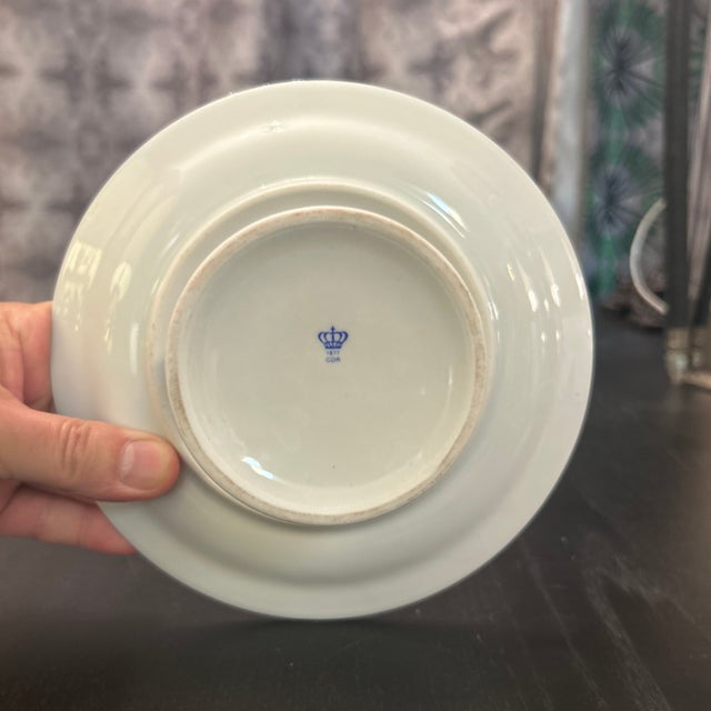 Ceramic Wagner & Apel Porcelain Ceramic Pedestal Cake Stand Marked For Sale - Image 7 of 9