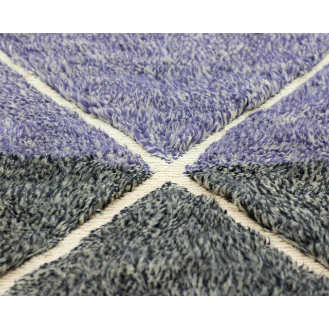 Contemporary Hand-Knotted Wool Rug by Azele Studio For Sale - Image 3 of 10