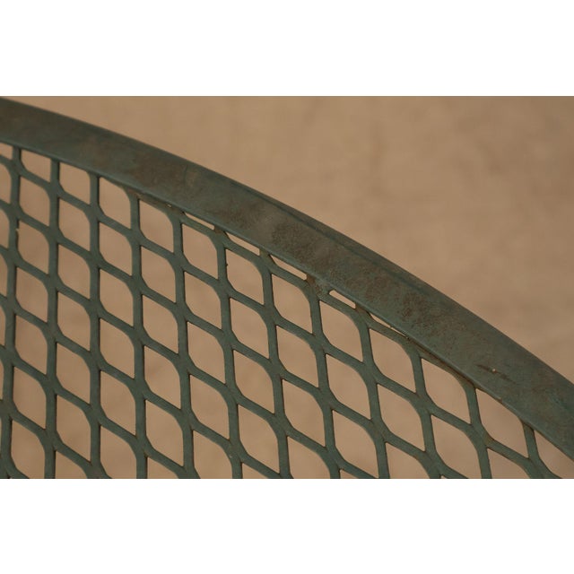 Vintage Wrought Iron Round Patio Table And Four Chairs Set For Sale In Philadelphia - Image 6 of 18