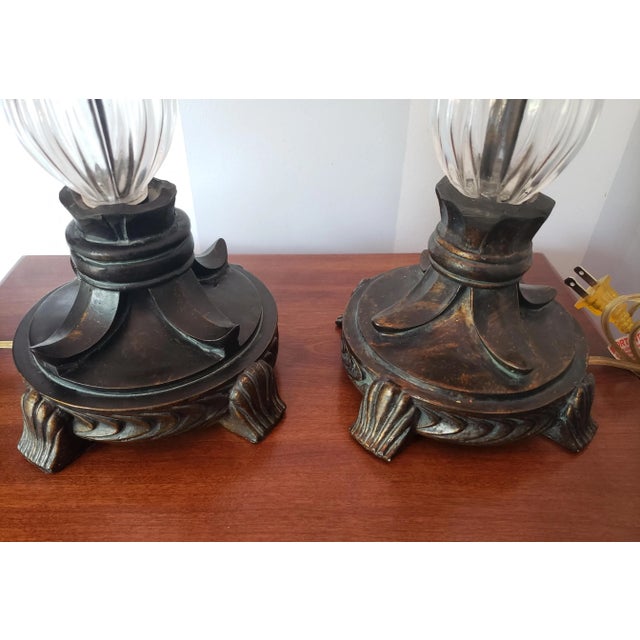 Modern 1990s Michael Berman Hand Made Ceramic and Glass Lamps - a Pair For Sale - Image 3 of 8