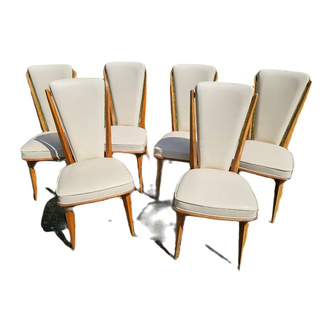 Monobloc White Skai Chairs, 1960, Set of 6 For Sale - Image 14 of 15