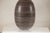 Large Artisan Ceramic Vase with Fine Linear Decoration in Brown and Cream For Sale - Image 12 of 16