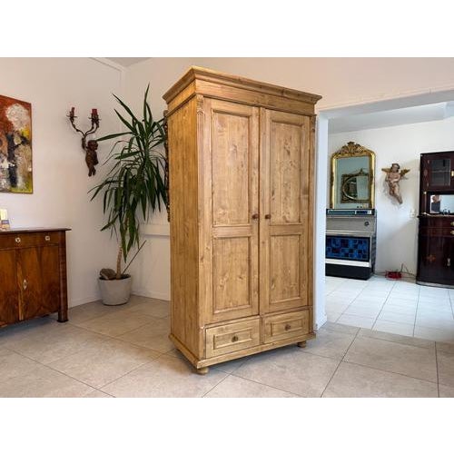 Rustic Wardrobe in Natural Wood For Sale - Image 11 of 16
