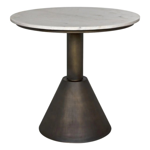 Joseph Side Table, Aged Brass For Sale