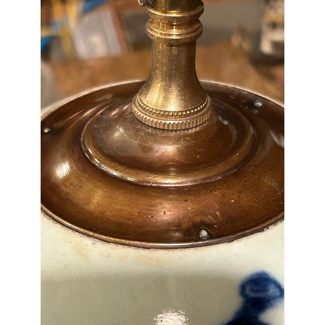 Ebony Late 19th Century Chinese Celadon Phoenix Jar Table Lamp – 3-Tier Antique Base & New Cord For Sale - Image 8 of 12