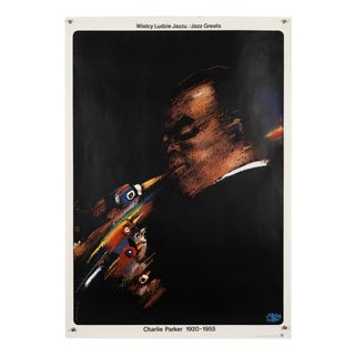 Charlie Parker Music Poster from Waldemar Swierzy, 1979 For Sale