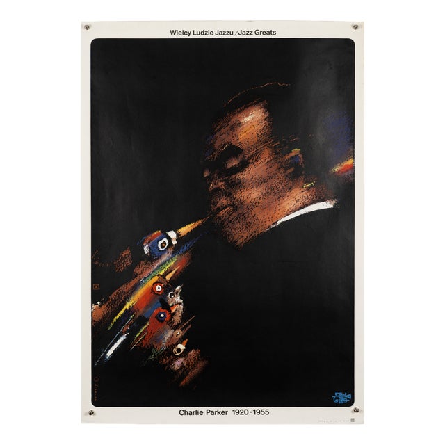 Charlie Parker Music Poster from Waldemar Swierzy, 1979 For Sale
