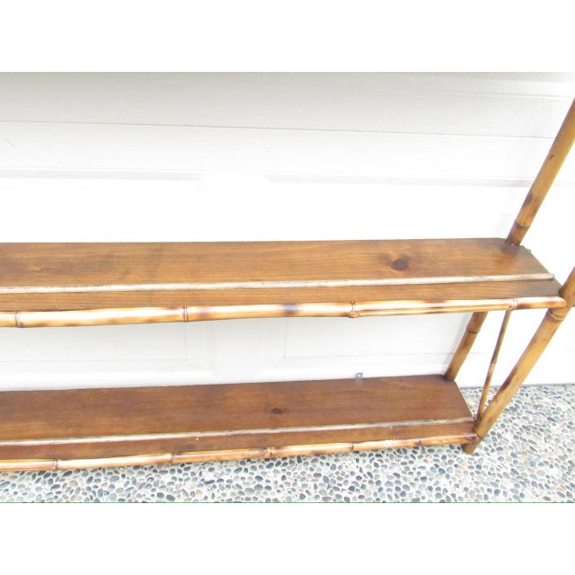 Antique English Bamboo Wall Shelf or Plate Rack For Sale - Image 10 of 17