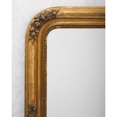 Small 19th Century French Rose Gilt Mirror For Sale - Image 4 of 8