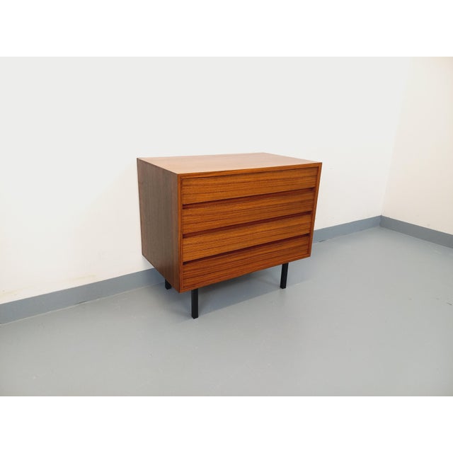 Mid-Century Scandinavian Modernist Style Chest of Drawers in Rosewood and Black Metal, 1960s For Sale - Image 15 of 15