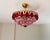 Vintage French Style Crystal Chandelier – Hand-Painted Pink & Ruby Red Prisms For Sale - Image 10 of 18