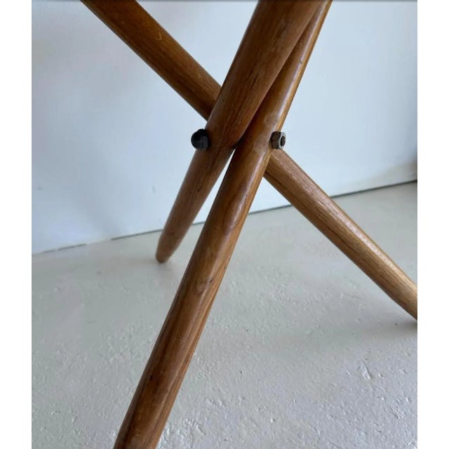 This is a nice leather embossed camp stool that easily collapses for travel and outdoor activities. The horse motif is...