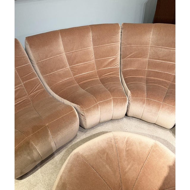 1970s Gilda Sofa and Ottoman by Michel Ducaroy for Ligne Roset, 1972, Set of 5 For Sale - Image 5 of 15
