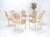 Set of 7 Swedish White Wash Paint Decorated Oval Cane Backs Dining Chairs NICE! For Sale - Image 10 of 11