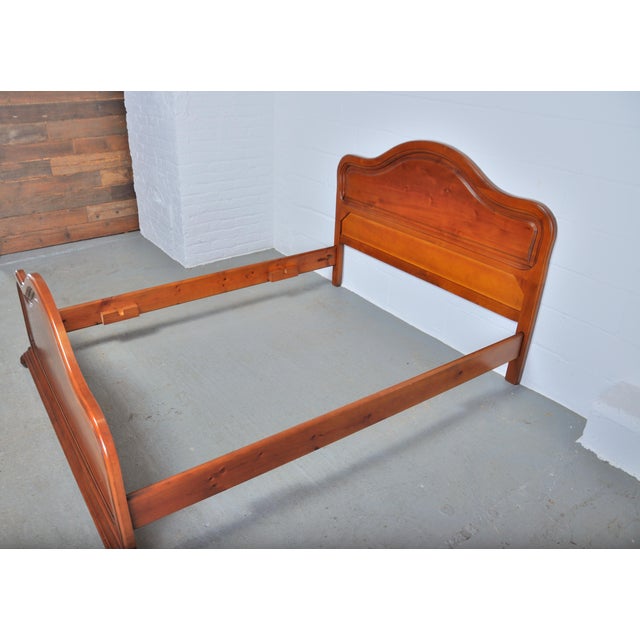 Vintage French Country Style Cherry Wood Full Size Bed Frame Chairish