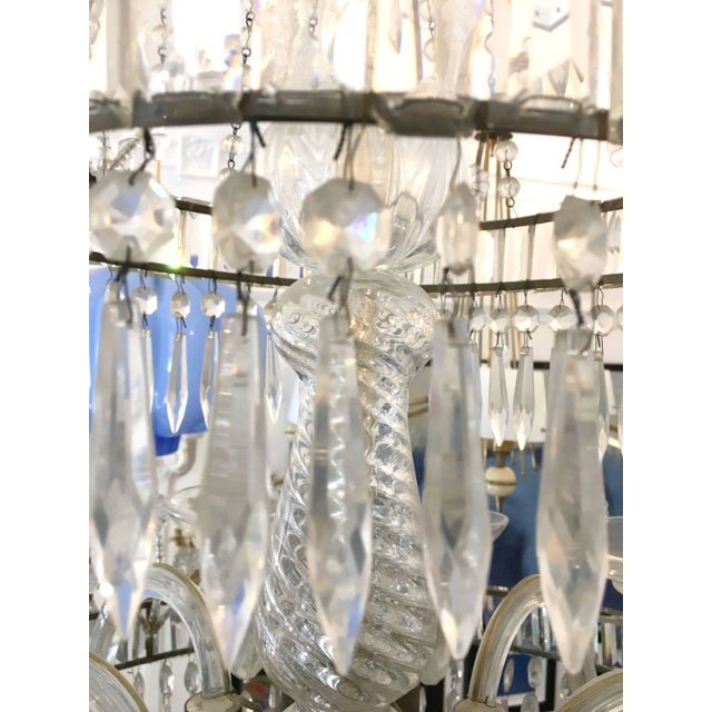 12-Light Crystal Crystal Chandelier, 1950s For Sale - Image 9 of 11