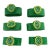 Vintage Lacquered Hand-Painted Papier Mâche Lime Napkin Rings, Set of 6 For Sale