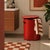 Red Plastic Laundry Basket and Stool from Gedy, Italy, 1970s For Sale - Image 4 of 14