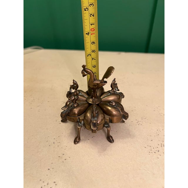 Early 20th Century Antique Mughal Persian Peacock Cosmetic Box or Kumkum Box For Sale - Image 5 of 7