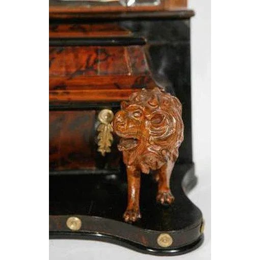 Italian 19th C. Italian Walnut and Mahogany Mirror For Sale - Image 3 of 4