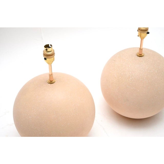 Vintage French Ceramic Lamps from Habitat, 1970, Set of 2 For Sale - Image 4 of 11