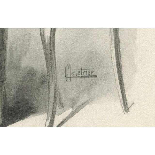 Ferdinand-Léon Ménétrier, Fur Fashion Design, 1910, Watercolor and Gouache on Cardboard For Sale - Image 4 of 10