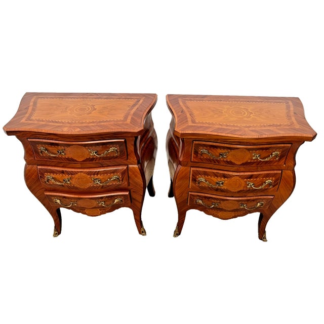 Elevate your bedroom or living space with this breathtaking pair of Italian luxury nightstands, masterfully hand crafted...