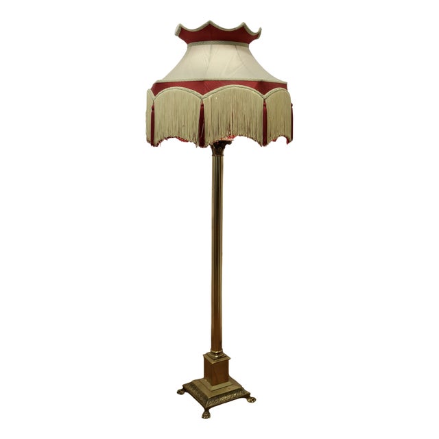 Arts and Crafts Floor Lamp in Brass, 1890s For Sale