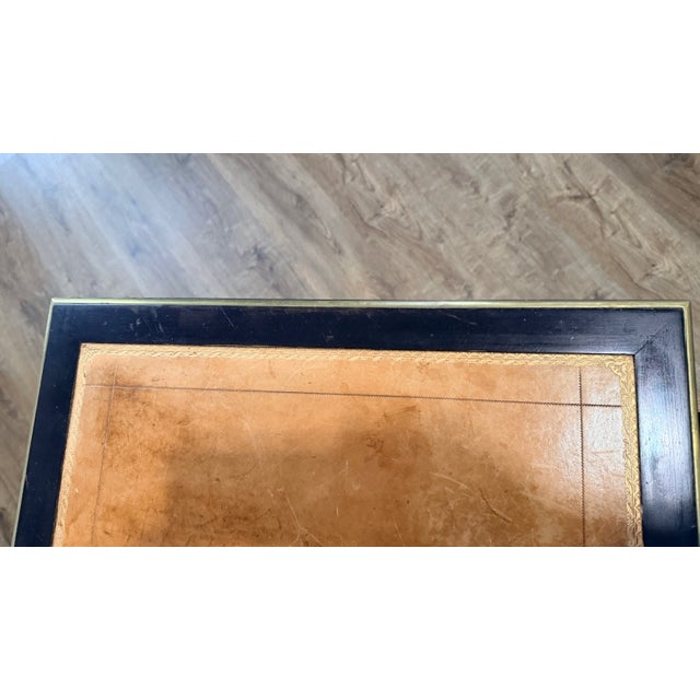 Double Sided Late 19th Century Leather Top English/Italian Desk 5 Drawer / Extendable Top For Sale - Image 16 of 18