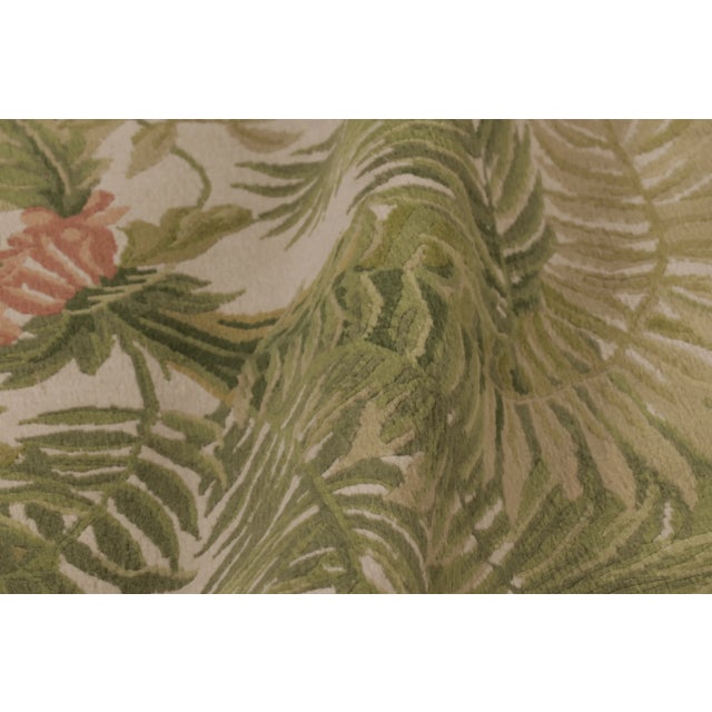 Textile Antique French Aubusson Rug With Botanical Green Floral Design - Rug & Kilim For Sale - Image 7 of 10