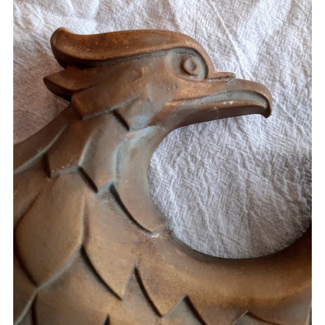 Happy Birthday, America! What a stunning display of patriotism! This vintage gold-colored cast metal wall plaque features...