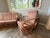 Vintage Six-Strand Square Pretzel Rattan Sofa + Pair of Lounge Chairs, Style of Paul Frankl For Sale In Portland, OR - Image 6 of 14