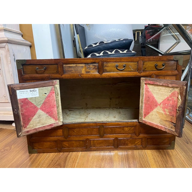 Wood Late 19th Century Late Chosŏn Period Korean Elmwood "Nong" Chest For Sale - Image 7 of 13