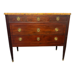 19th Century French Louis XVI Marble Top Commode