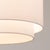Nova Modern Coronado 18 Semi-Flush Mount - Drum White Linen Shade, Satin Nickel Steel, Elv Dimmable Led for Bedroom Living For Sale - Image 4 of 5