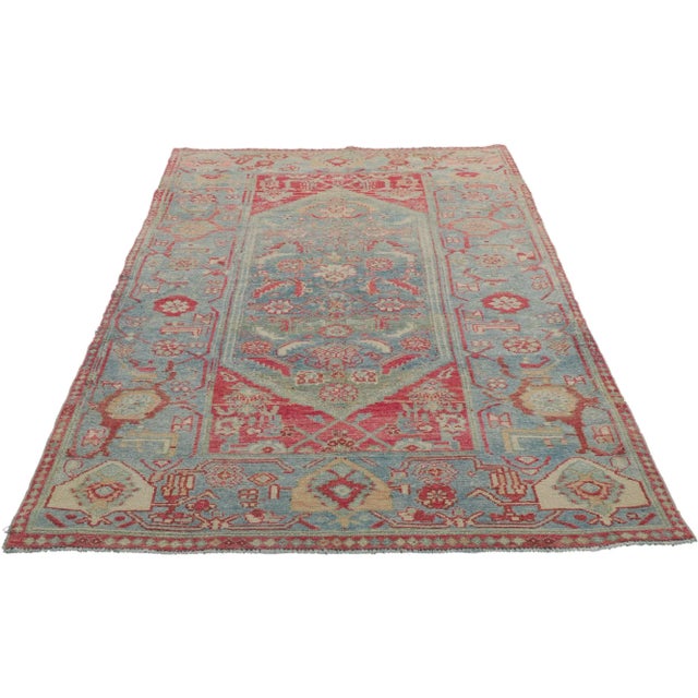 Tribal Antique Persian Malayer Rug - 03'09 X 06'10 For Sale - Image 3 of 9