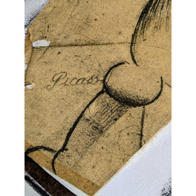 Pablo Picasso Pablo Picasso, Bottle, Glass and Cards, Original Limited Edition Lithograph, 1962 For Sale - Image 4 of 8