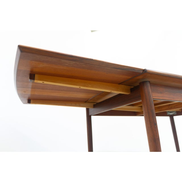 Danish Modern Extendable Rosewood Dining Table, 1960s For Sale - Image 4 of 18