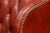 Vintage Wingback Tufted Leather Chesterfield Armchair in Burnt Red For Sale - Image 13 of 16