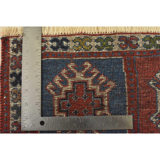 Blue Yalameh Rug 1’9” X 2’10” Multicolor Wool Vintage Tribal Hand-Knotted Carpet For Sale - Image 8 of 8