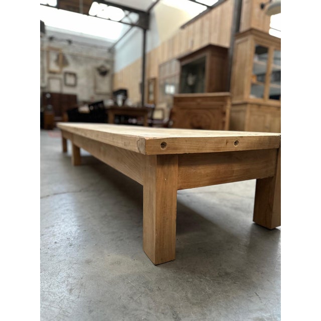 Large Beech Coffee Table, 1950s For Sale - Image 3 of 14