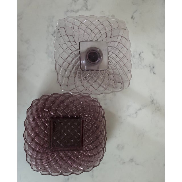 Amethyst l.e. Smith Cake Stand Pastry Display and Plates Mint For Sale - Image 8 of 9