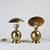 Pair of table lamps produced by Mathias in France around 1970. Each lamp rests on a circular base supporting a polished,...