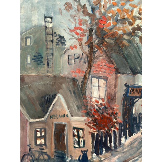 Kai Nielsen, Bygatan, Framed, 1950s, Oil Painting on Panel, Framed For Sale - Image 6 of 18