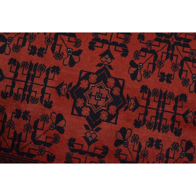 Turkmen Rug 10′ X 12’9” Red Wool Traditional Hand-Knotted Oriental Carpet For Sale - Image 4 of 14