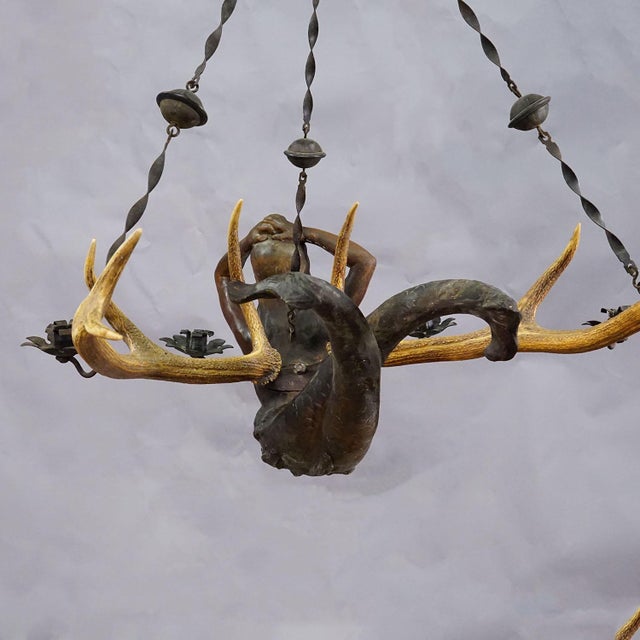 Brown Antique Lusterweibchen of a Mermaid Ca. 1880 For Sale - Image 8 of 8