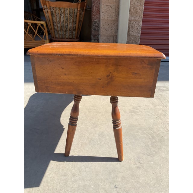 19th Century American Primitive Cobbler’s Bench With Drawer & Tool Pegs For Sale - Image 9 of 11
