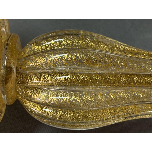 Mid-Century Modern Cordonato d'Oro Table Lamp in Murano Glass from Barovier & Toso, 1960s For Sale - Image 3 of 7