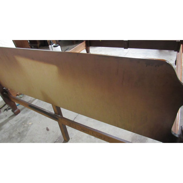 1980s American Drew Cherry King Size Poster Bed Rice For Sale - Image 9 of 10